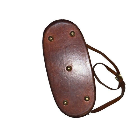 Vintage Dooney & Bourke All Weather Leather Pebble Green Tan Satchel Handbag USA - Picture 4 of 10